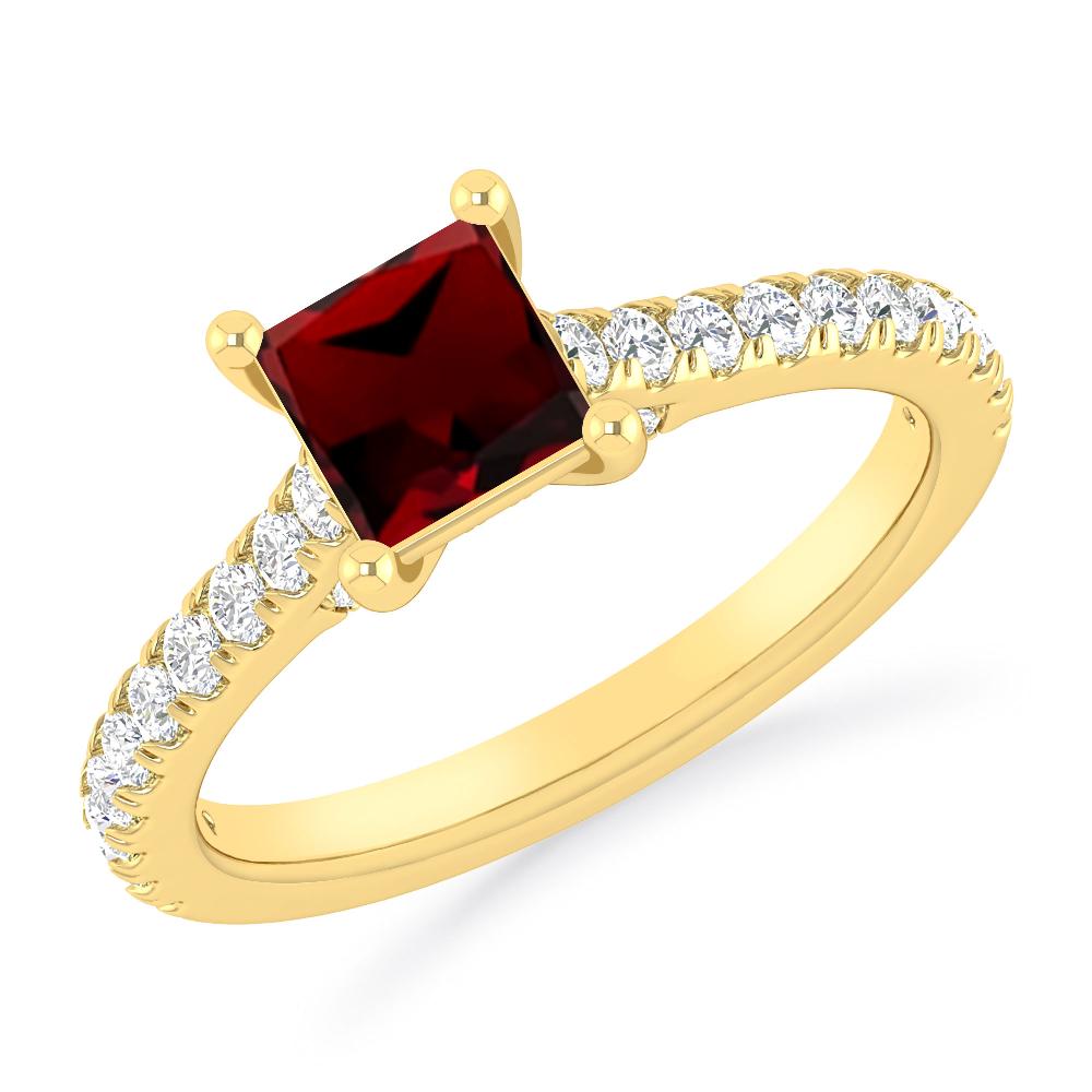 Yellow Gold - Garnet