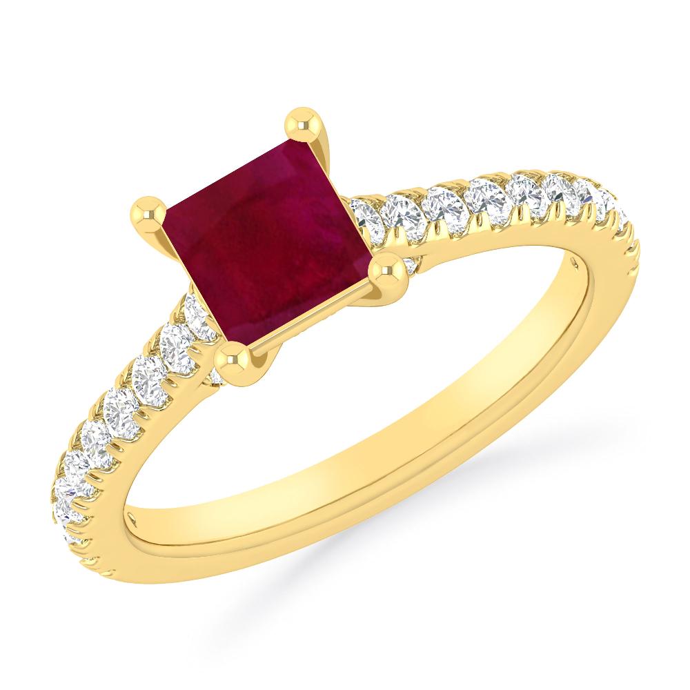 Yellow Gold - Ruby