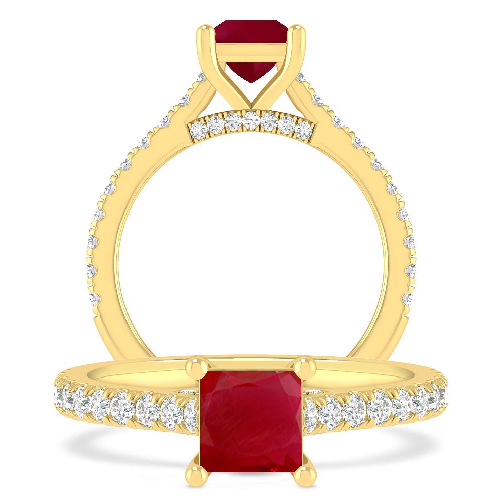 Yellow Gold - Ruby