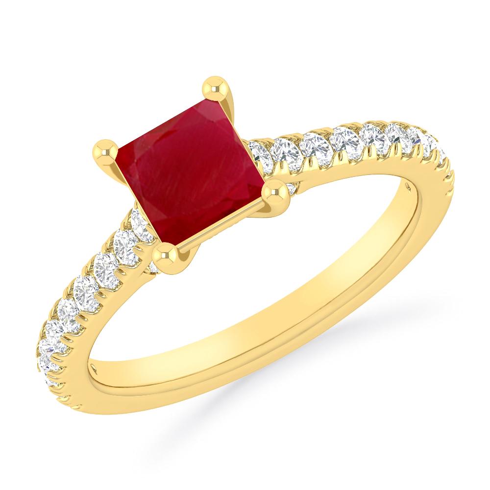 Yellow Gold - Ruby