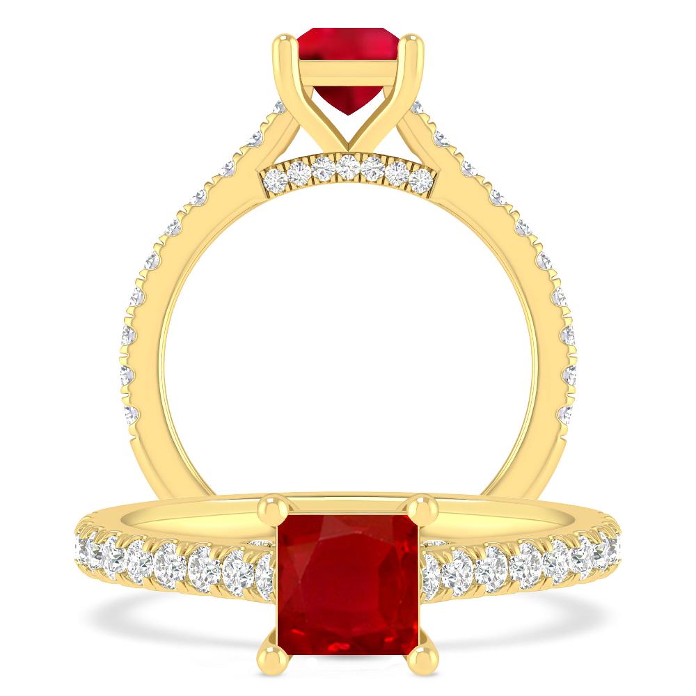 Yellow Gold - Ruby