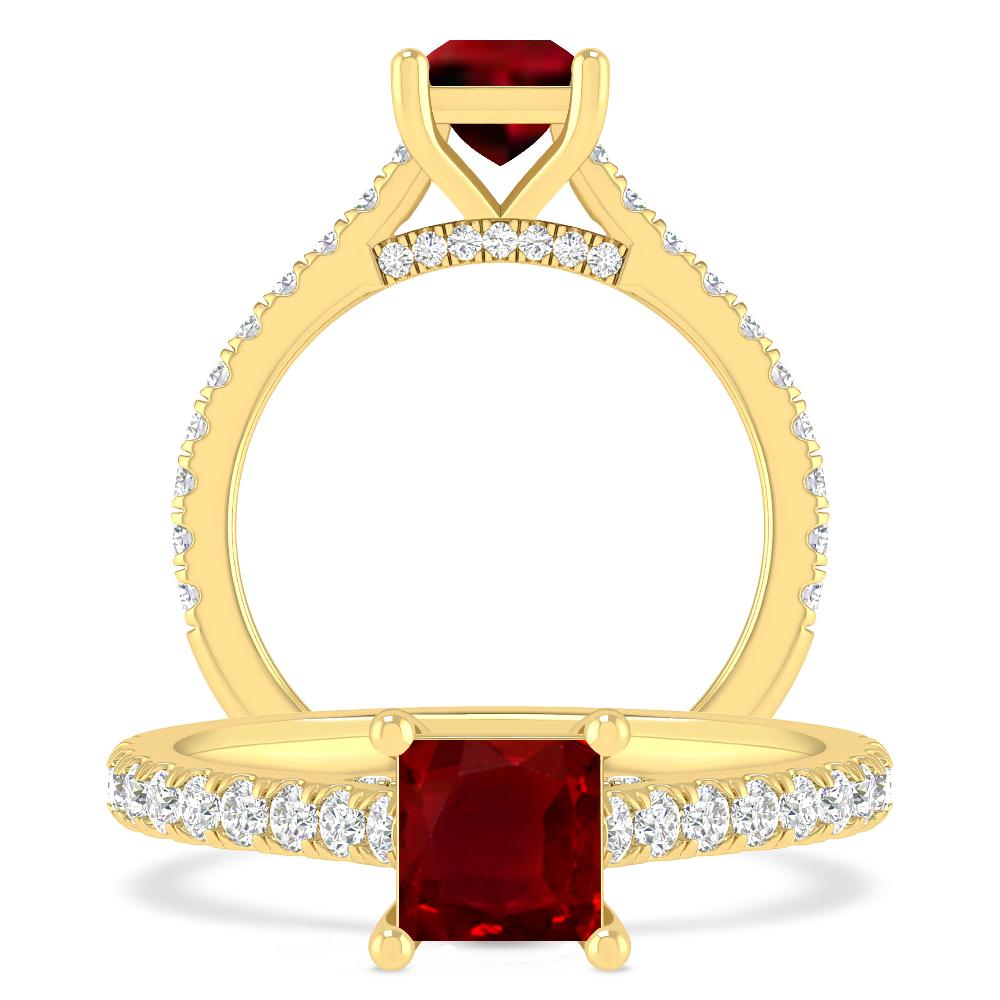 Yellow Gold - Ruby