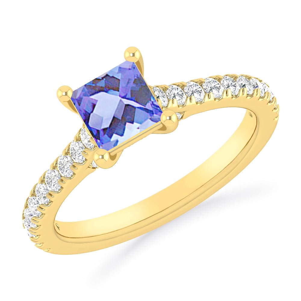 Yellow Gold - Tanzanite