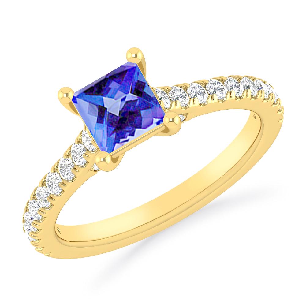 Yellow Gold - Tanzanite