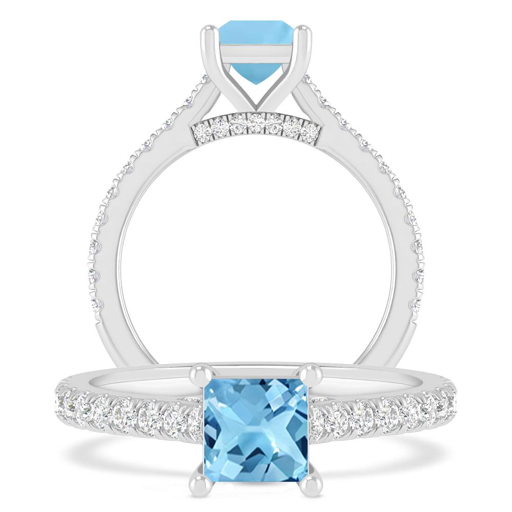 White Gold - Blue Topaz