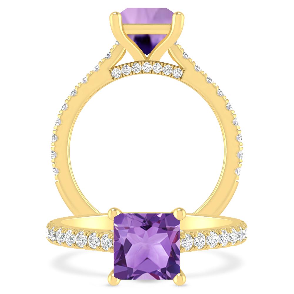 Yellow Gold - Amethyst