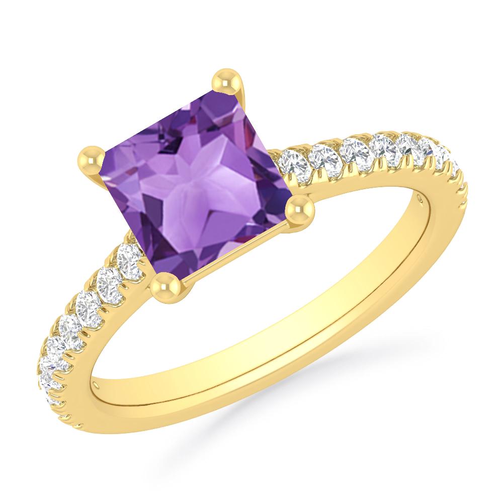 Yellow Gold - Amethyst