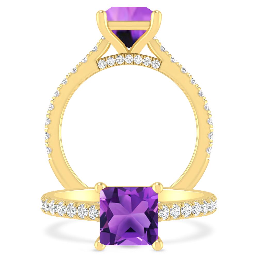 Yellow Gold - Amethyst