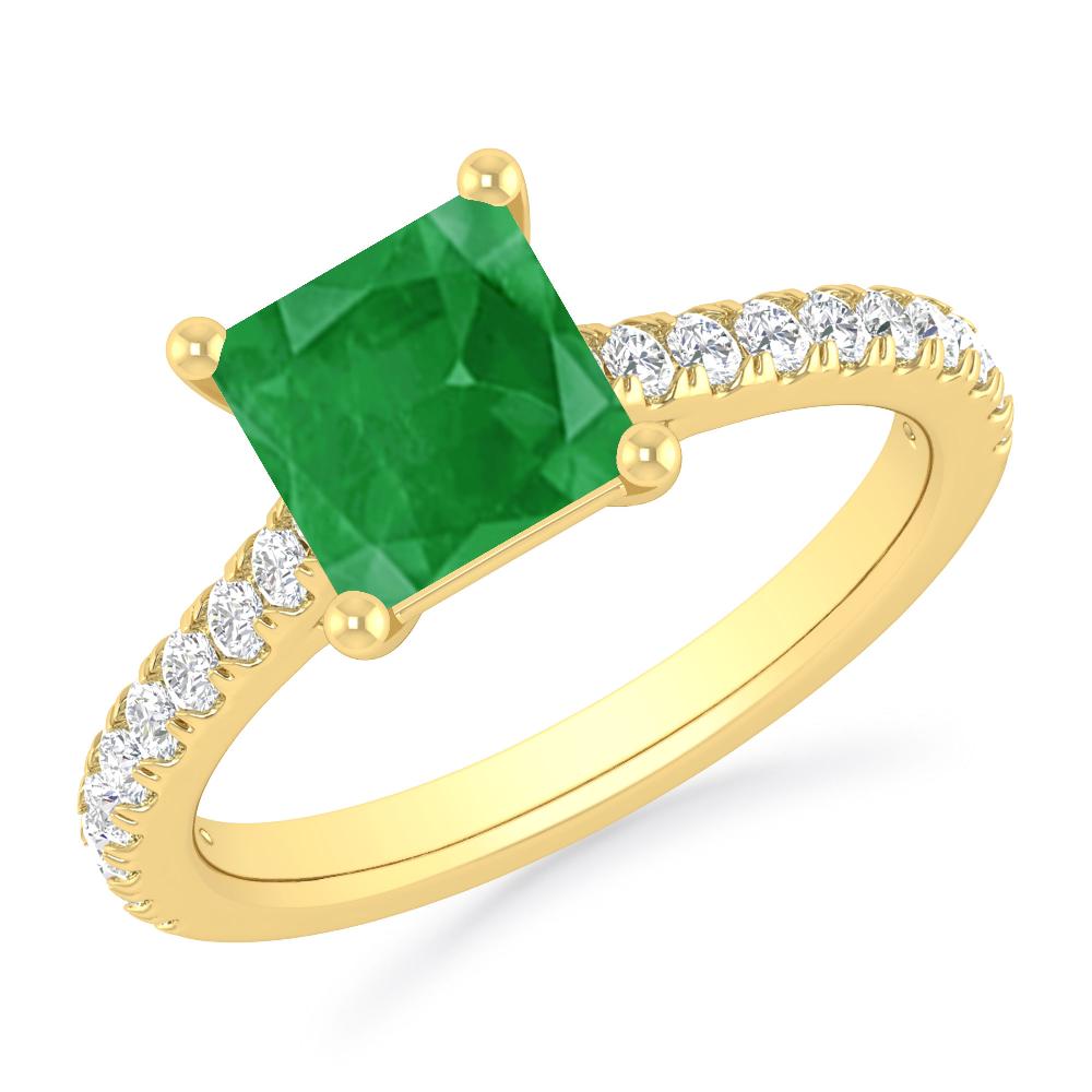 Yellow Gold - Emerald