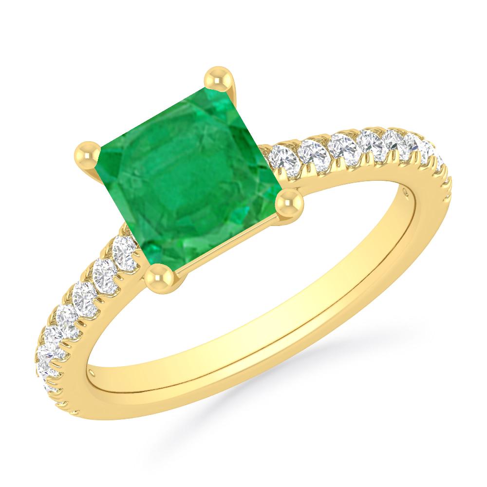 Yellow Gold - Emerald