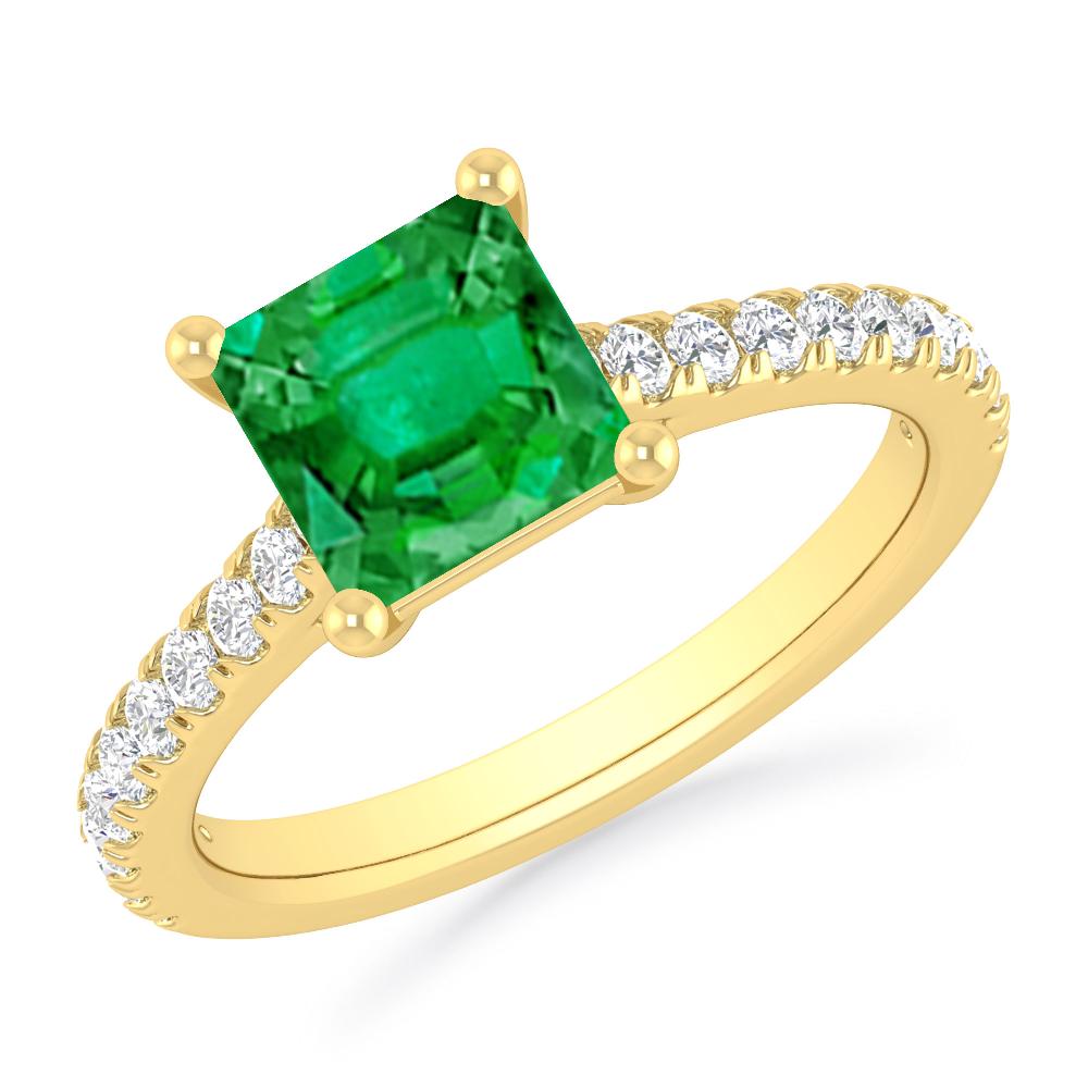 Yellow Gold - Emerald