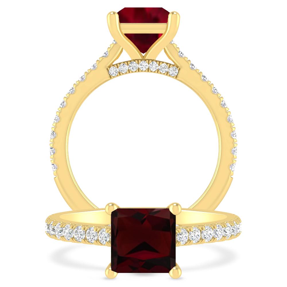 Yellow Gold - Garnet