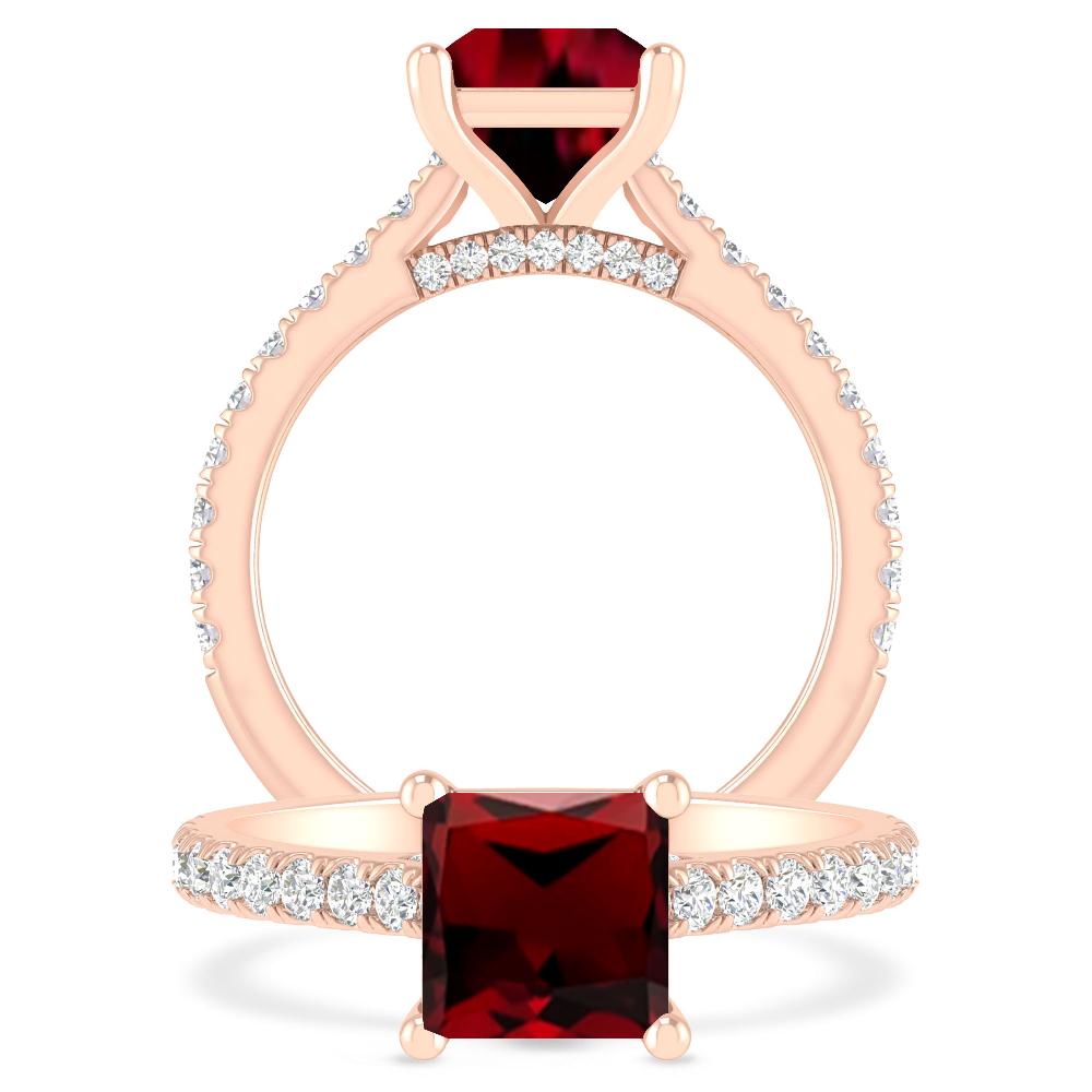 Rose Gold - Garnet