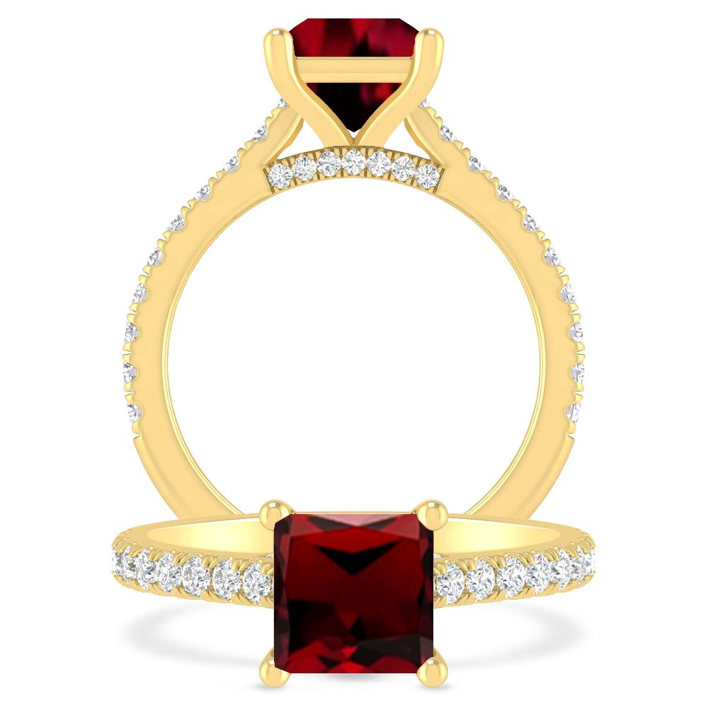 Yellow Gold - Garnet