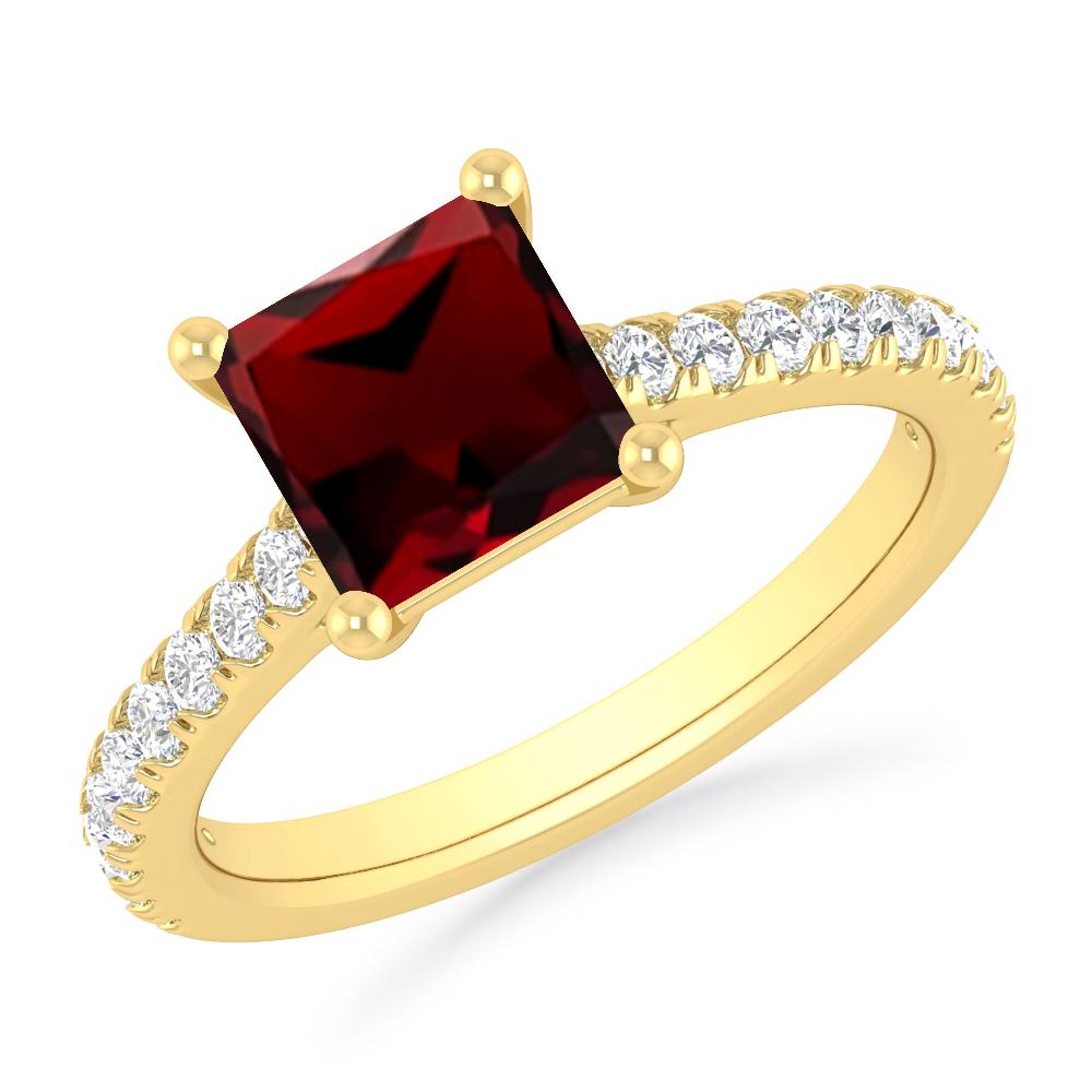 Yellow Gold - Garnet