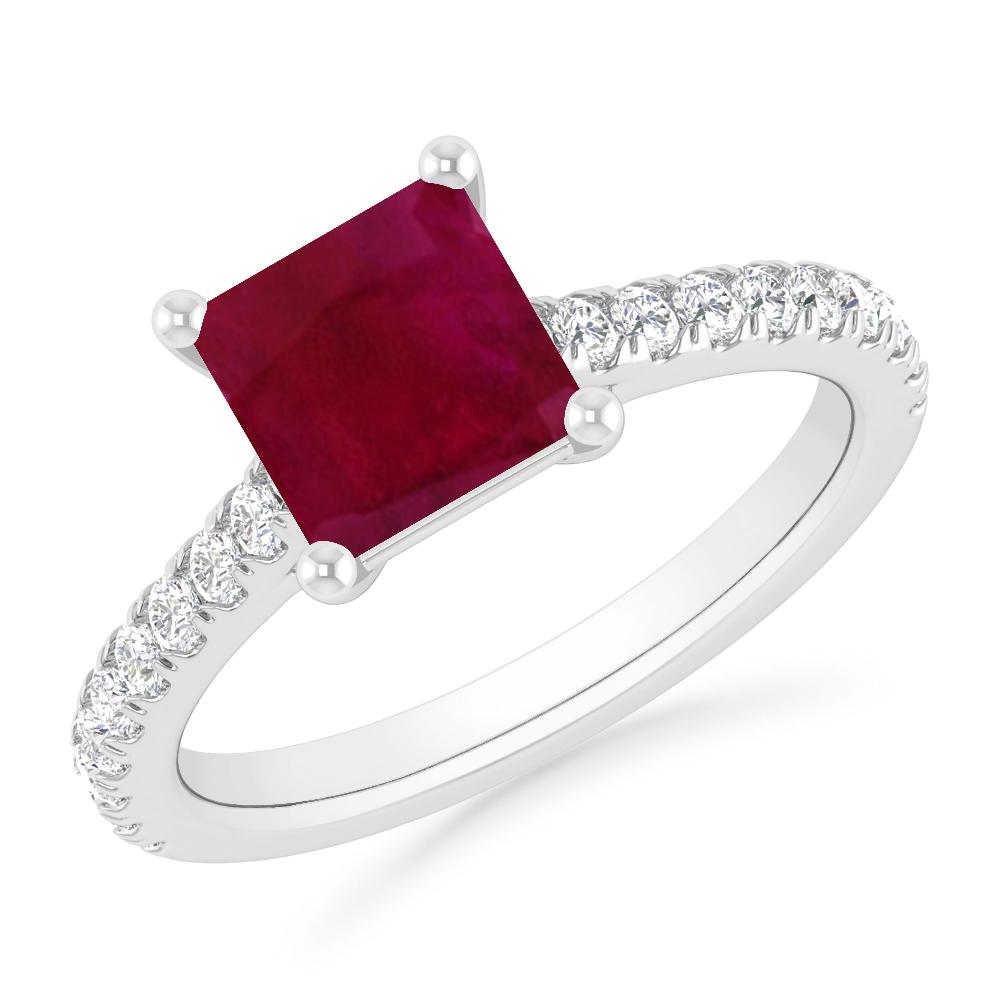 White Gold - Ruby