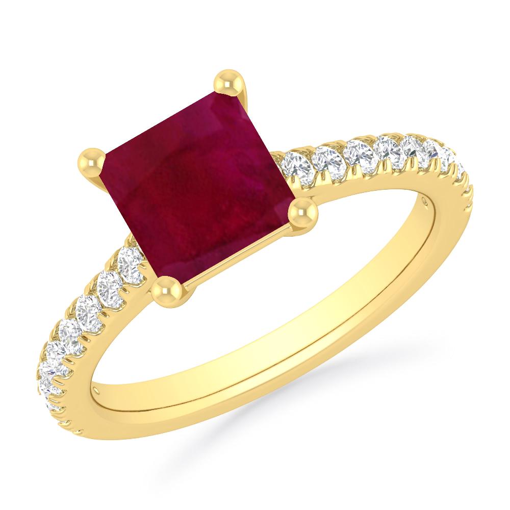 Yellow Gold - Ruby