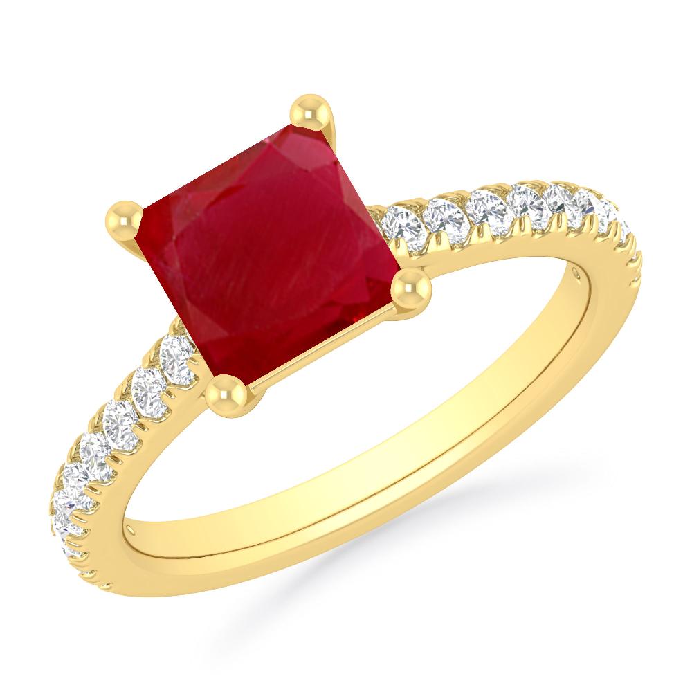 Yellow Gold - Ruby