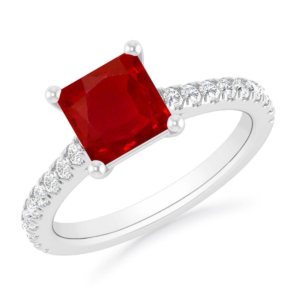 White Gold - Ruby