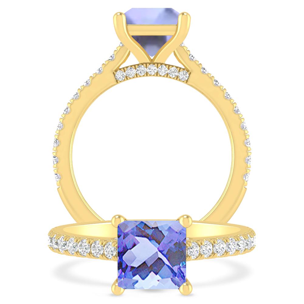 Yellow Gold - Tanzanite