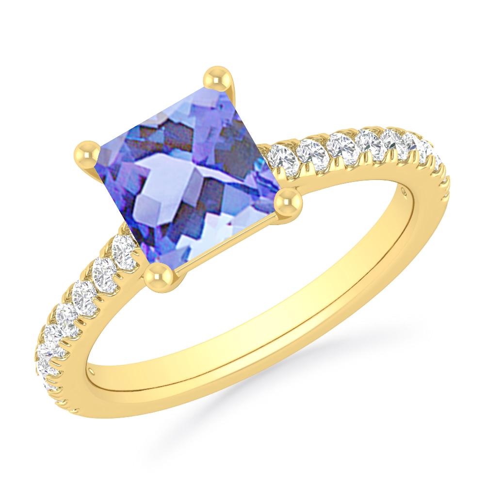 Yellow Gold - Tanzanite