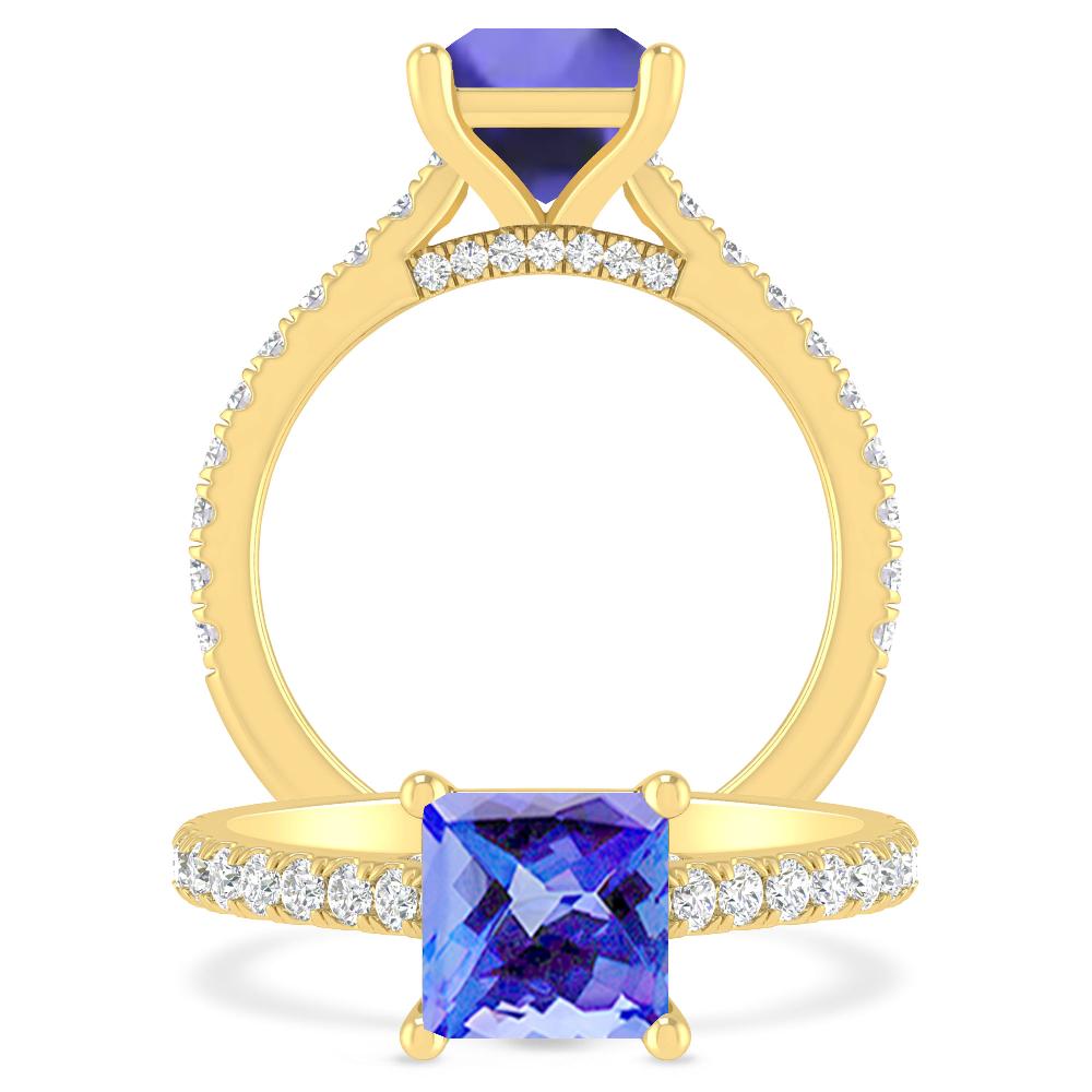 Yellow Gold - Tanzanite