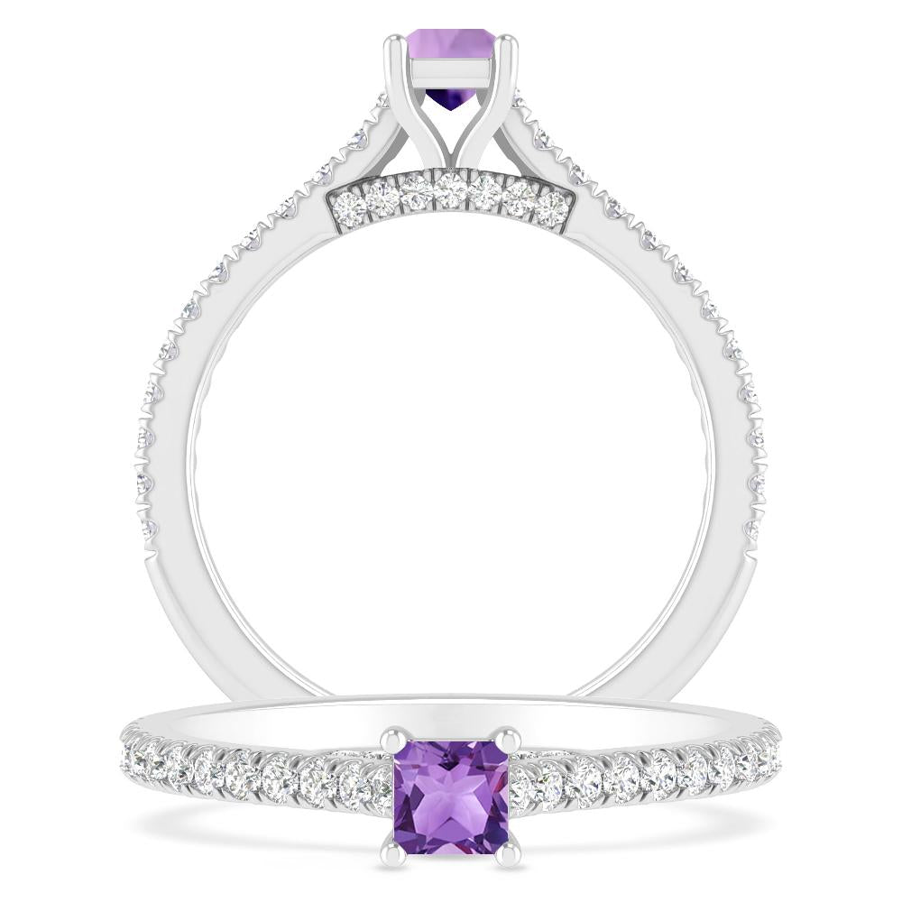 White Gold - Amethyst