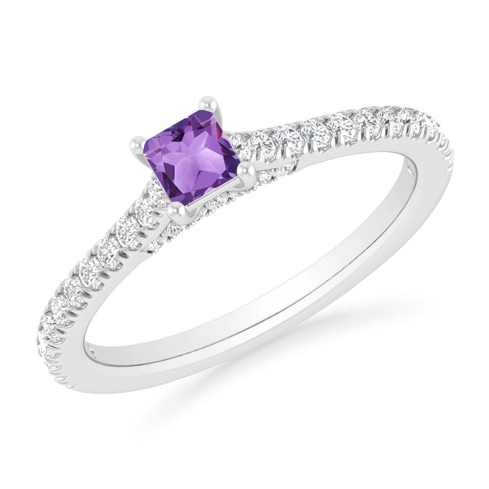 White Gold - Amethyst