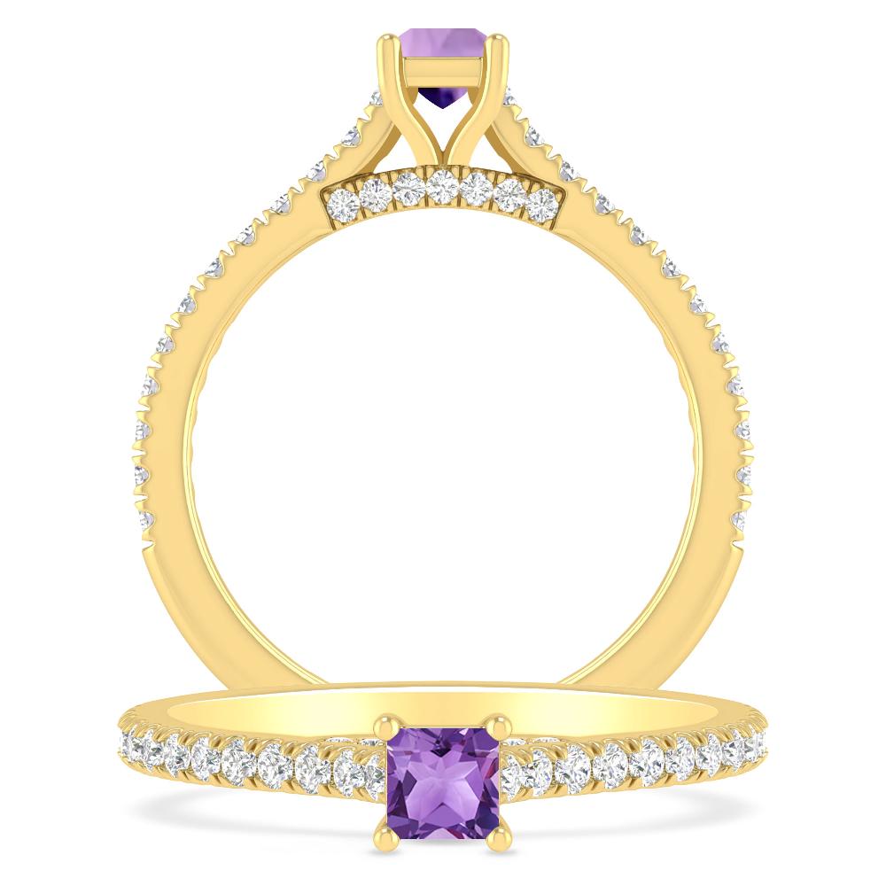 Yellow Gold - Amethyst