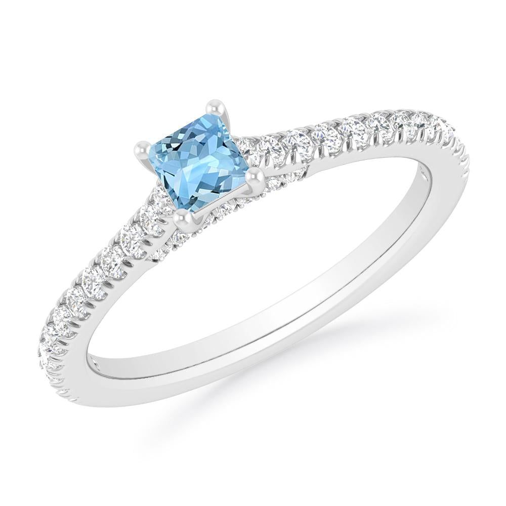 White Gold - Aquamarine