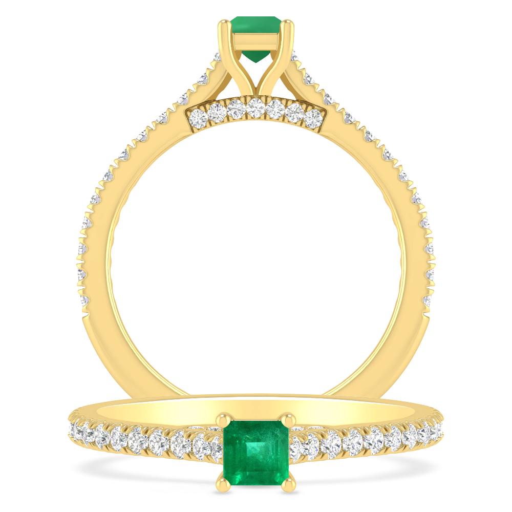 Yellow Gold - Emerald