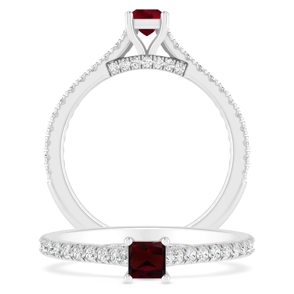 White Gold - Garnet