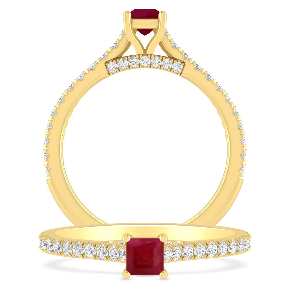 Yellow Gold - Ruby