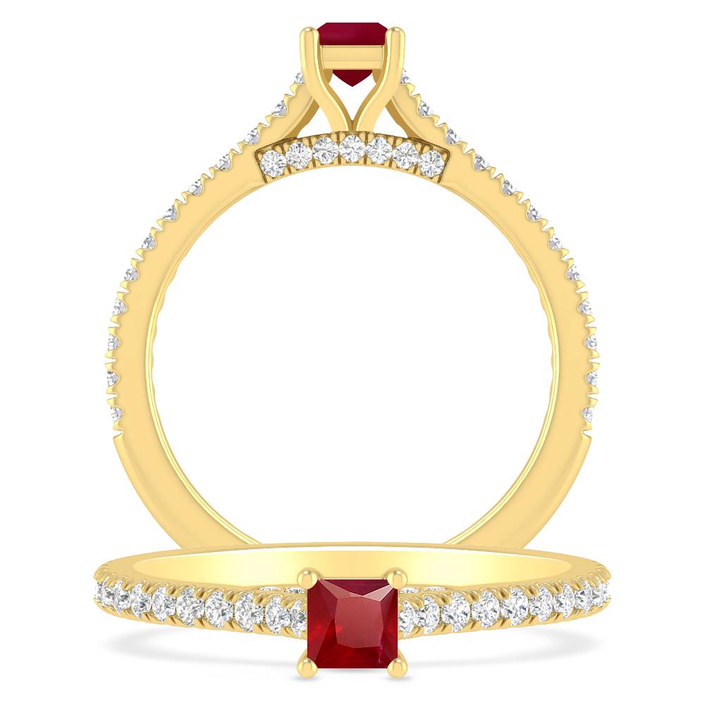 Yellow Gold - Ruby