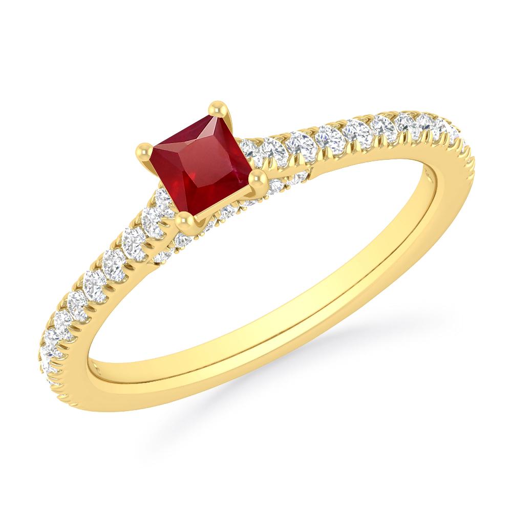 Yellow Gold - Ruby