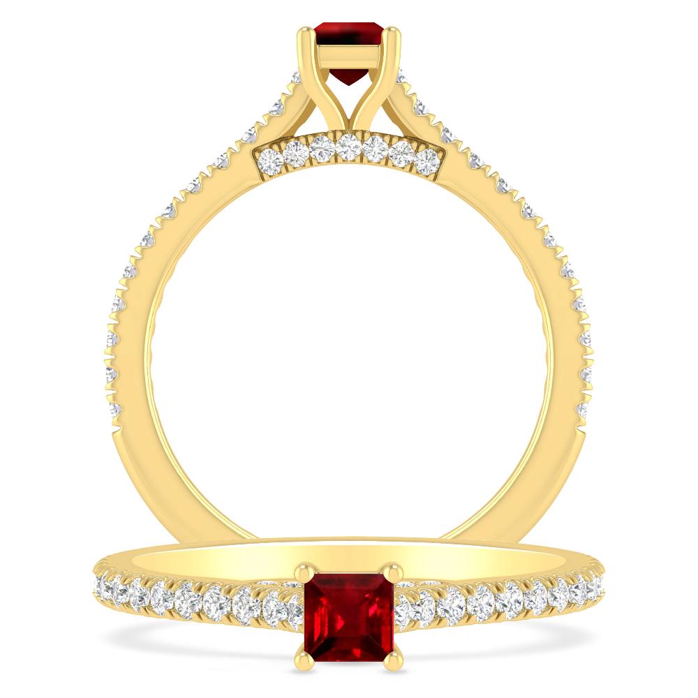 Yellow Gold - Ruby