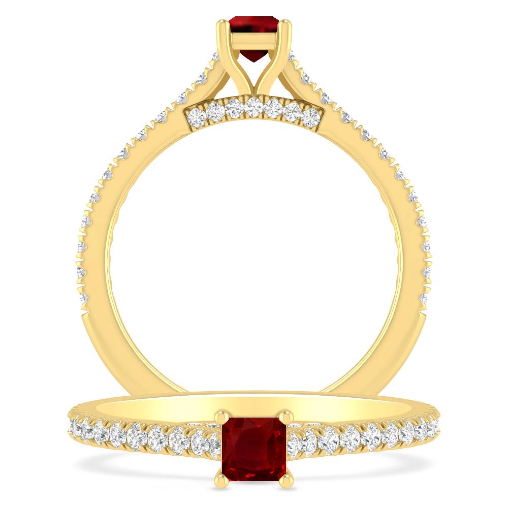 Yellow Gold - Ruby