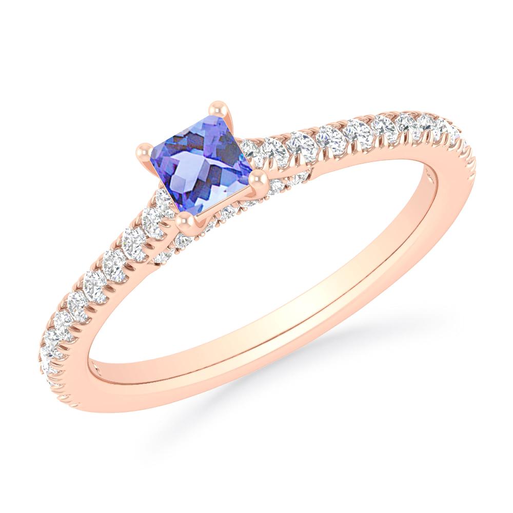 Rose Gold - Tanzanite