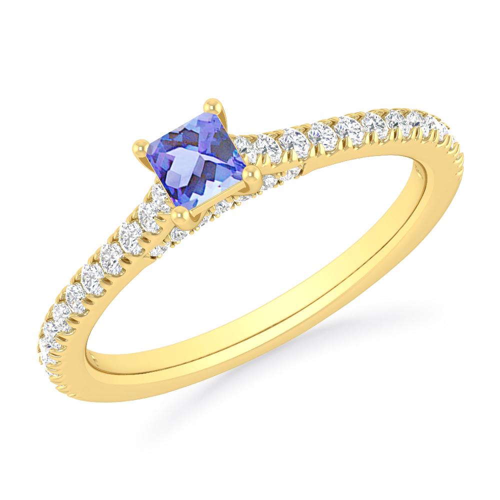 Yellow Gold - Tanzanite