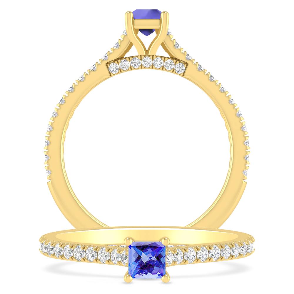 Yellow Gold - Tanzanite