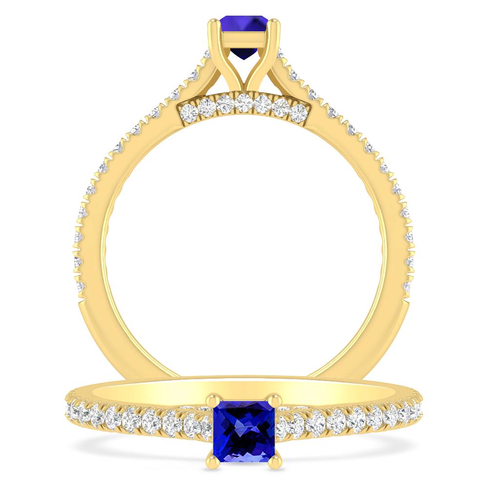 Yellow Gold - Tanzanite