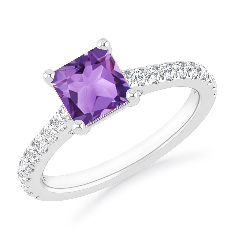 White Gold - Amethyst