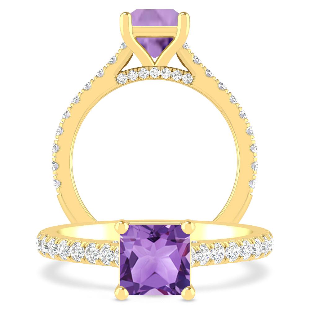 Yellow Gold - Amethyst