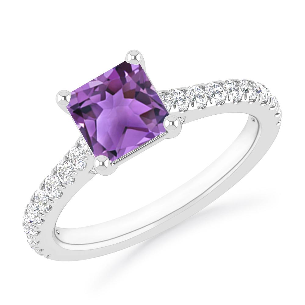 White Gold - Amethyst