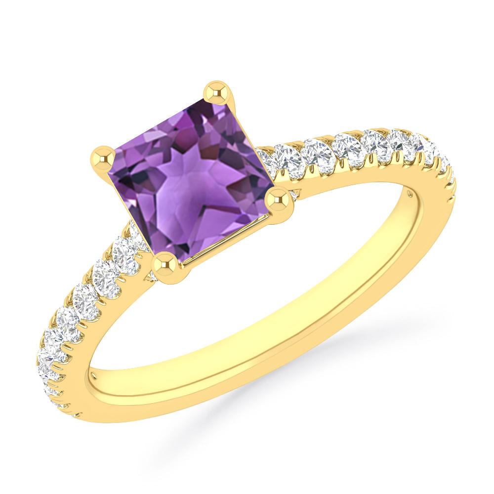 Yellow Gold - Amethyst