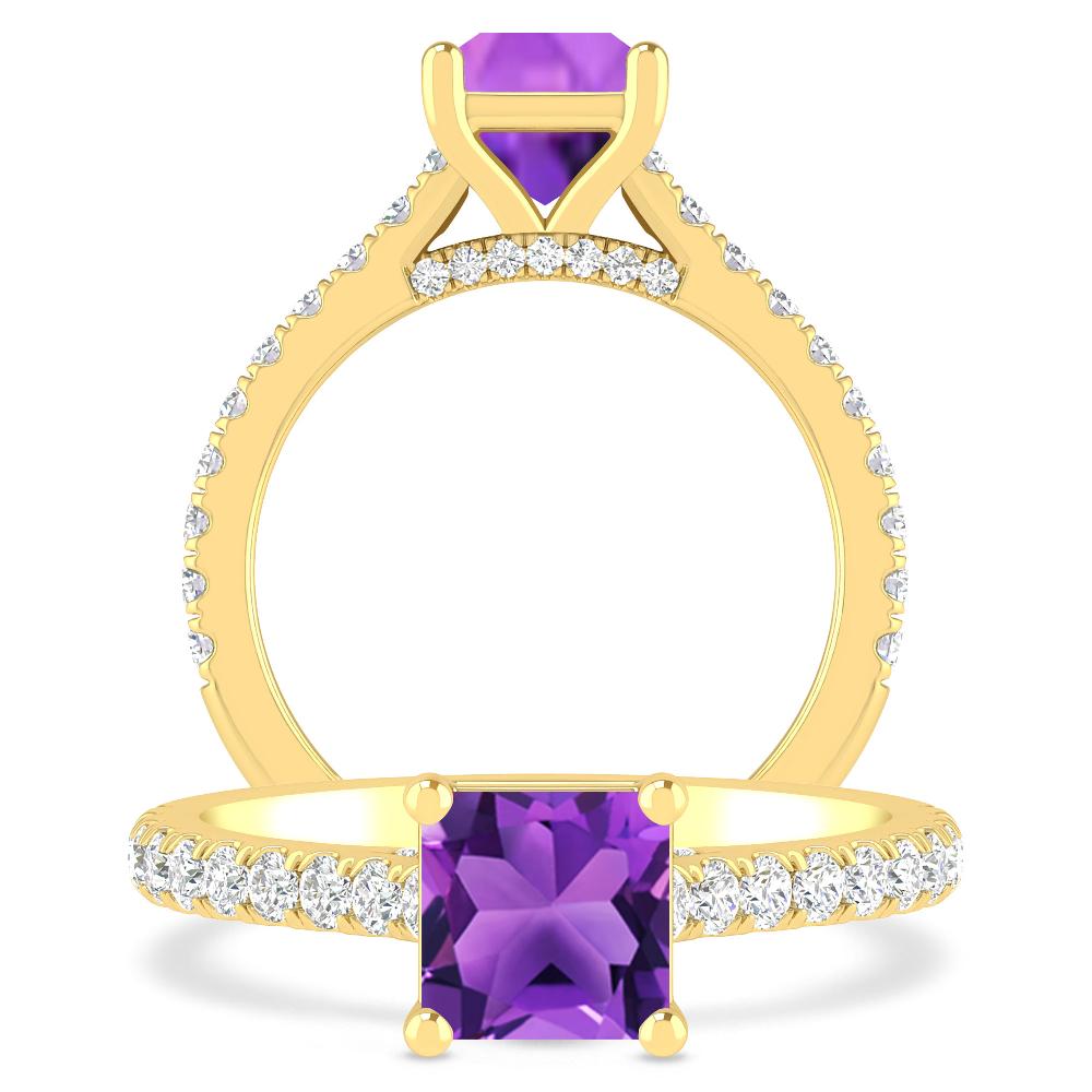 Yellow Gold - Amethyst