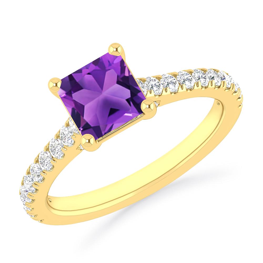 Yellow Gold - Amethyst