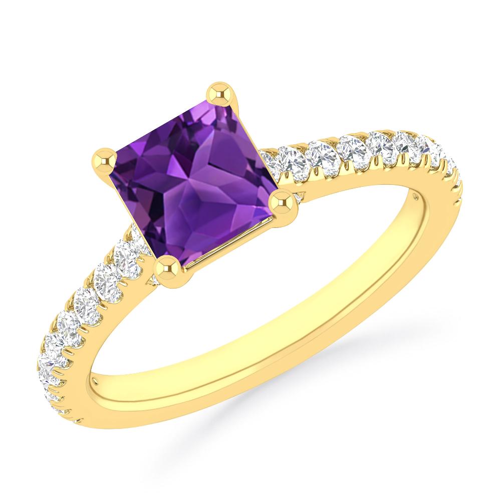 Yellow Gold - Amethyst