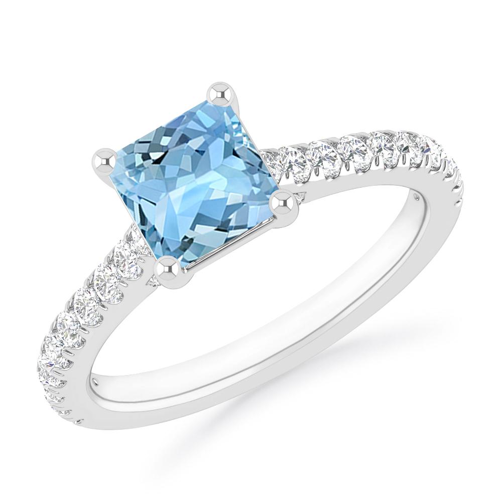 White Gold - Aquamarine