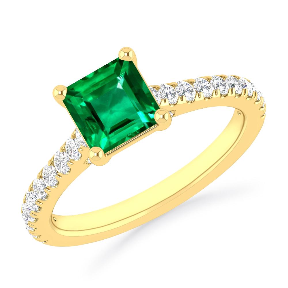 Yellow Gold - Emerald